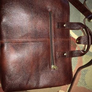 Men’s handmade leather laptop bag